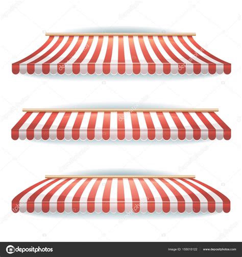 Striped Awnings Set Stock Vector Image By ©benchyb 155015122
