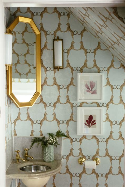 Chicago Eclectic Victorian Bold Powder Room Powder Room Wallpaper