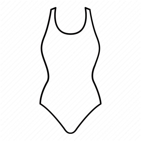 Clothes Inner Wear One Piece Outlines Suit Swimming Swimsuit Icon