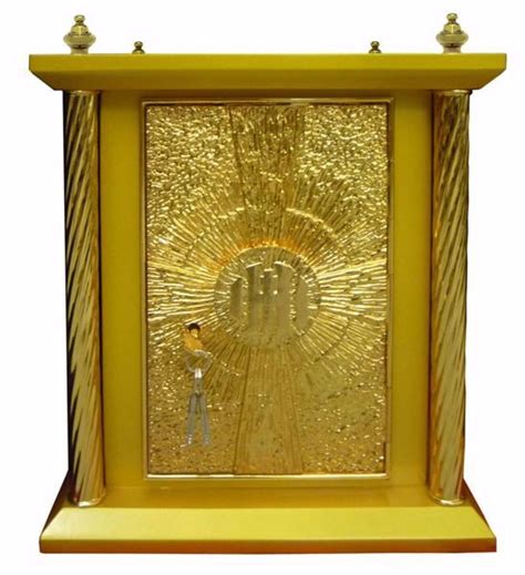 Large Size Altar Tabernacle 4 Columns With Exposition Cm 40x40x50 15