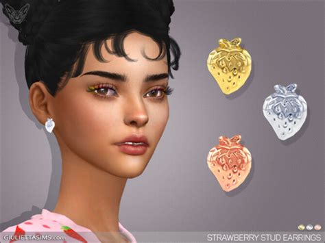 Strawberry Stud Earrings At Giulietta Sims 4 Updates