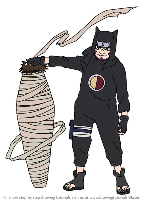 Step by step drawing lesson. Learn How to Draw Kankuro from Naruto (Naruto) Step by ...