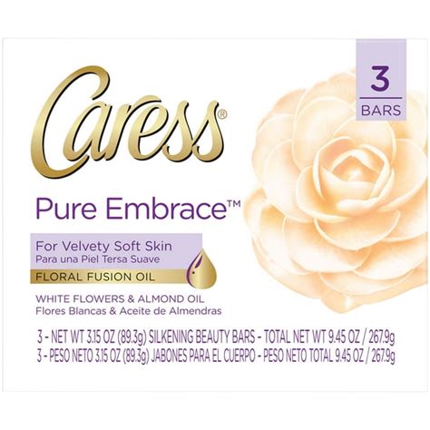 Caress Beauty Bar Soap Brazilian Gardenia And Coconut Milk 315 Oz 3 Bars