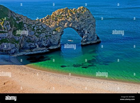 Durdle Door Is An Iconic Sea Arch Created By Coastal Erosion On Dorset