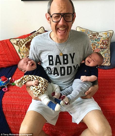 Terry Richardson Shares Funny Image Of Himself Cradling His Crying Twin