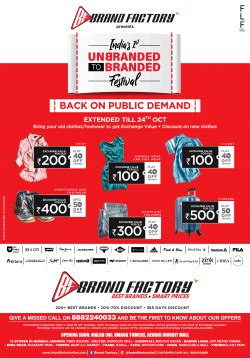 Brand Factory Presents Indias 1St Unbranded To Branded Festival Ad