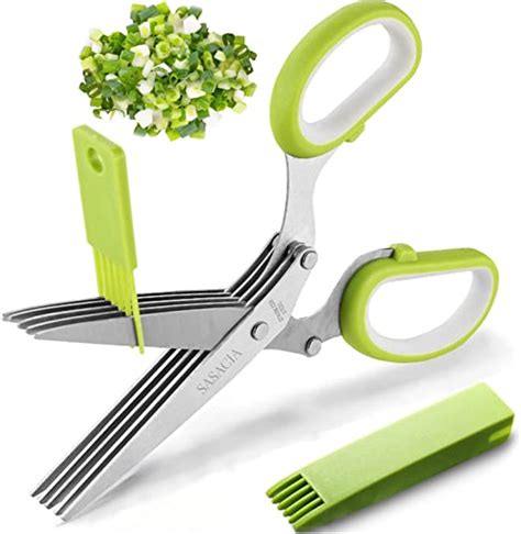 Herb Scissors And Stripper Set Herb Scissors With 5 Blades And Cover