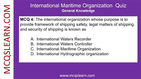 International Maritime Organization Mcq Quiz Answers Pdf General