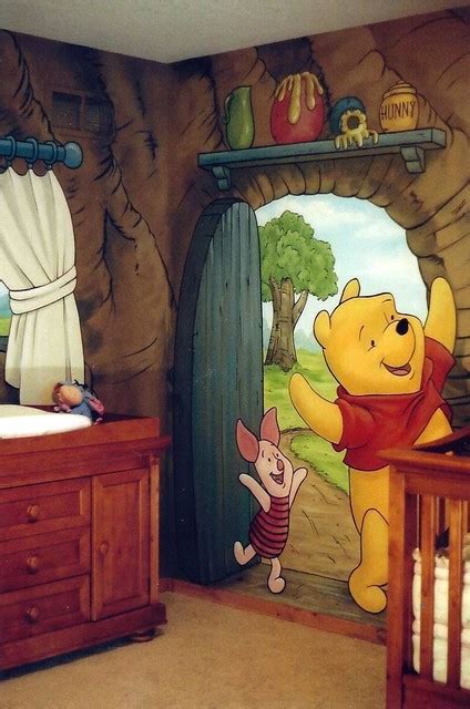 Winnie The Pooh Murals In A Nursery By Tom Taylor Of Mural Art Llc