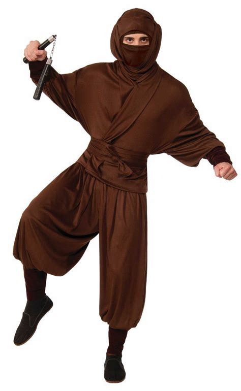 Forum Novelties Mens Ninja Warrior Costume Brown One Size Inspect