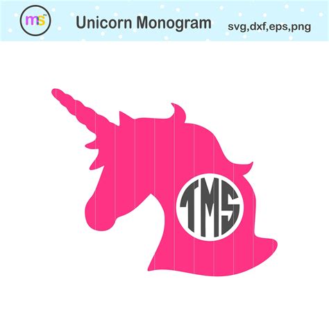 Unicorn Monogram Svg Unicorn Monogram Unicorn Svg Unicorn Clip Art