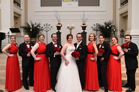 Black White And Red Wedding Party