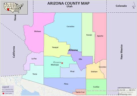 Arizona County Map Free Check The List Of 15 Counties In Arizona And