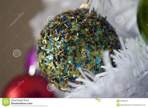 Sparkly Christmas Tree Ornament Stock Photo Image Of Pink
