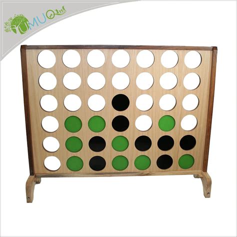 Classic Mdf Wooden Giant Connect 4 Four Game With Plastic Discs For