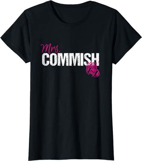Womens Mrs Commish Fantasy Football Commissioner Wife