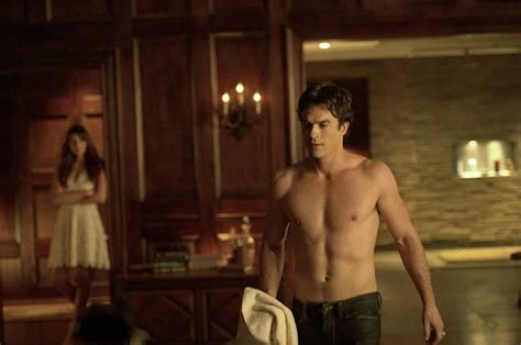 Damon Is Shirtless In The Vampire Diaries Season Episode