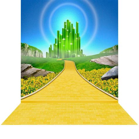 Wizard Of Oz Emerald City Yellow Brick Road Photo Backdrop Etsy