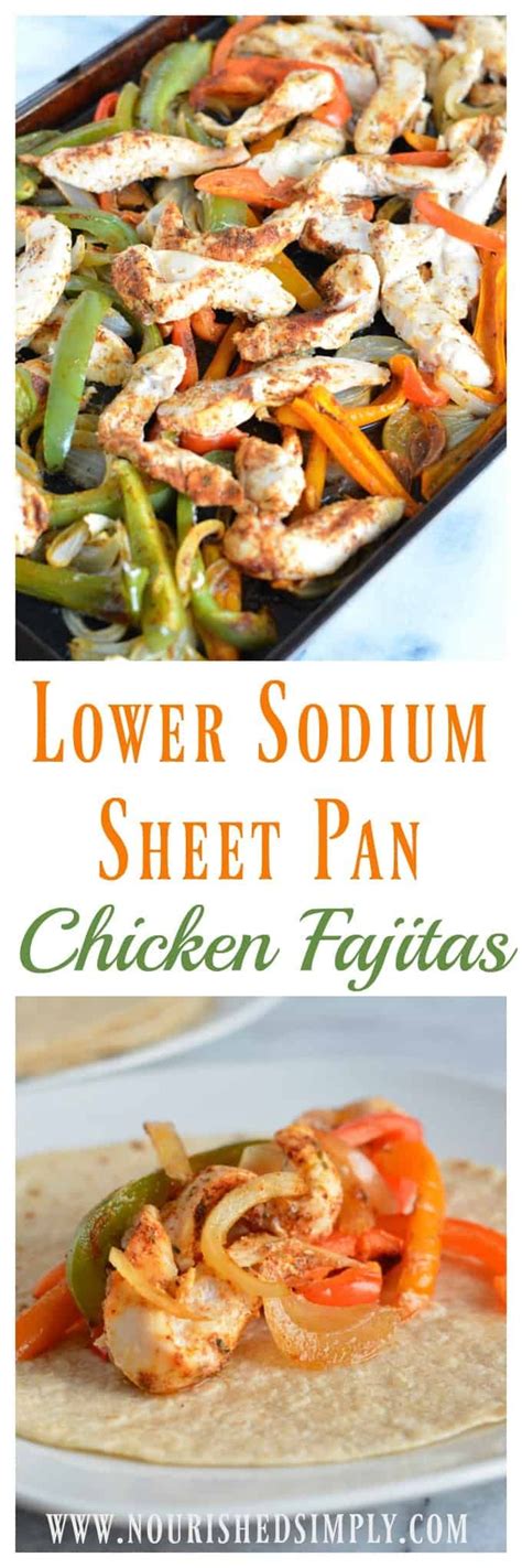 Low Salt Sheet Pan Chicken Fajitas Heart Healthy Recipes Low Sodium Low Salt Recipes Low
