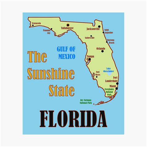 Florida State Wall Map With Counties 48wx Laminated