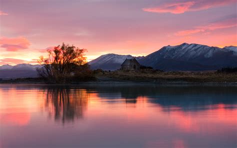 The township faces north across the remarkable the southern hemisphere's equivalent of the northern lights, lake tekapo is one of the best places in new zealand to see this symphony of colour come. Dawn at Lake Tekapo, New Zealand wallpapers and images ...