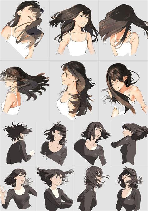 Pin By Simy Alison On Art Drawings Long Hair Drawing Art Reference