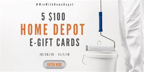 Home Depot E Gift Card Giveaway Winners Ends