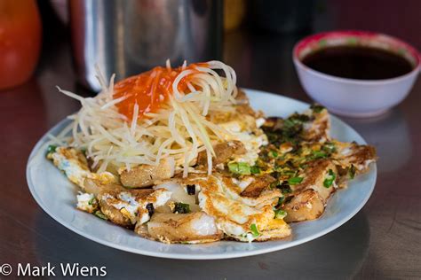 Bot Chien Fried Rice Flour Cakes At A Market In Saigon