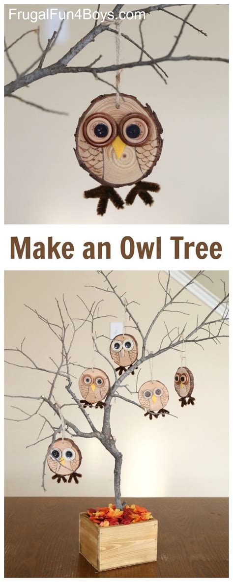 Owl Craft How To Make Adorable Wood Slice Owl Ornaments Love The