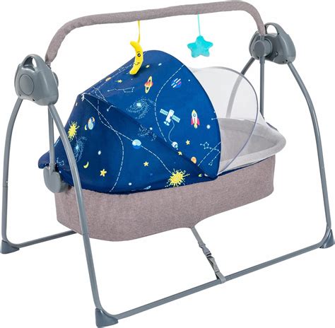 Baby Cradle Swing 5 Speed Electric Stand Crib Auto Rocking
