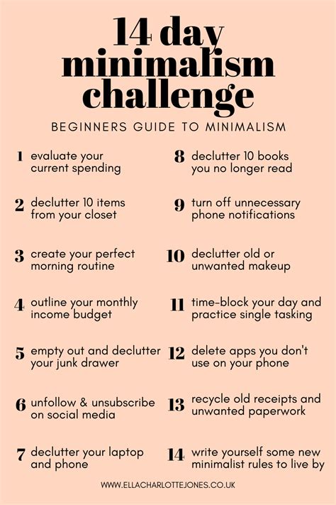 2 Week Minimalism Challenge 14 Day Challenge 30 Day Challenge 7 Day