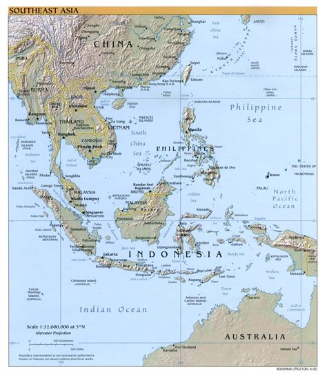 Printable Southeast Asia Map