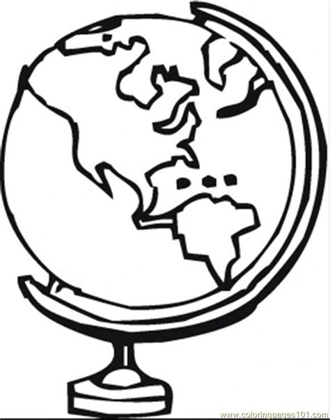 World Globe Coloring Pages Coloring Home