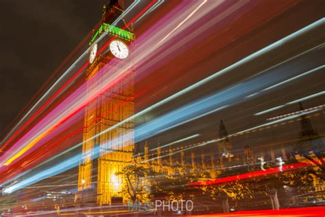Mike Lorenzen Photography Big Ben With Light Trails