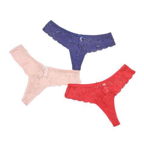 3pcs Sexy Lace Panties Women Fashion Thong Cozy Lingerie Tempting Briefs High Quality Womens