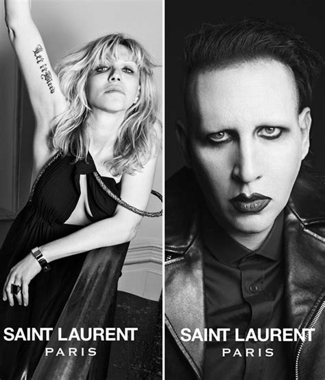 Courtney Love And Marilyn Manson For Saint Laurent — See The New Ads Hollywood Life