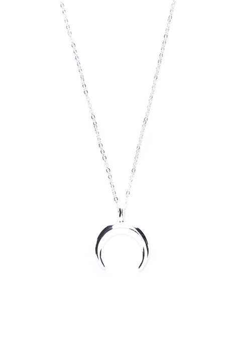 Half Moon Necklace Silver Hey Happiness
