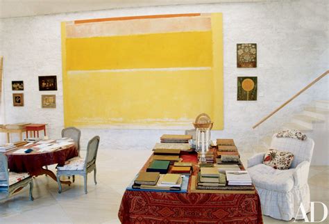 In The Library A 1954 Mark Rothko Work Glows Against A Wall Of Painted
