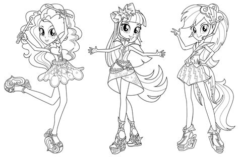 My Equestria Girl Rainbow Rocks Coloring Page My Little Pony Coloring