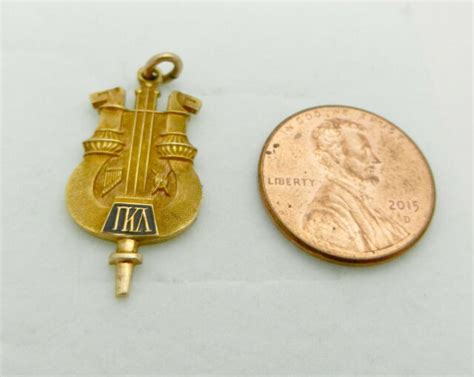 Vintage Iota Kappa Lambda Fraternity Keycharm 10k Yellow Gold 1950 Ebay