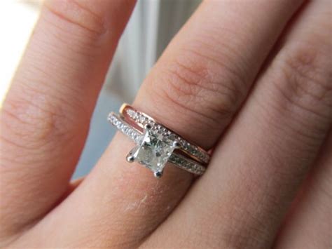 Crazy White Gold Engagement Ring With A Rose Gold Band