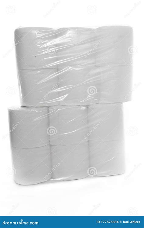 Two Packages Of Toilet Paper Stacked Stock Photo Image Of Lockdown