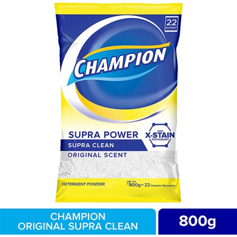 Champion Original Supra Clean Detergent Powder 800g Detergent