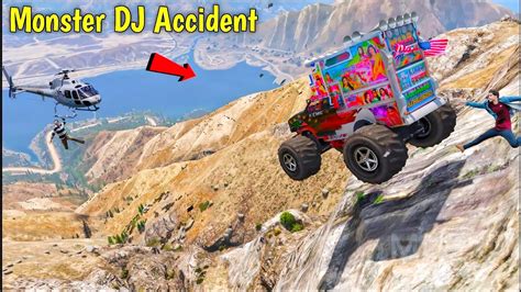 Monster Jam Dj Accident Gta 5 Gamerz Monster Dj कूद गया पहाड़ी से