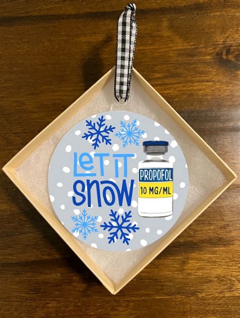 Let It Snow Propofol Ornamentanesthesia Christmas Etsy