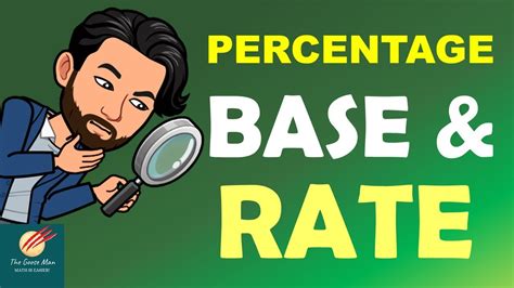Percentage Base And Rate Business Math Youtube