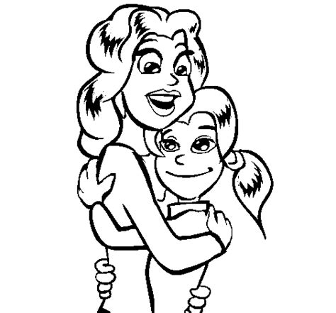 Daughter Coloring Pages Mother Getdrawings Sketch Coloring Page