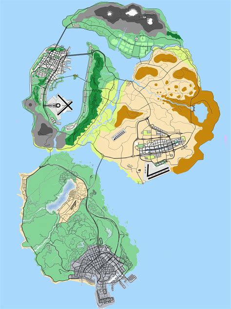 This san andreas gta map page a collection of maps to help you achieve your specific goals in san andreas. GTA V + Rest of San Andreas (map concept). Could work as a ...