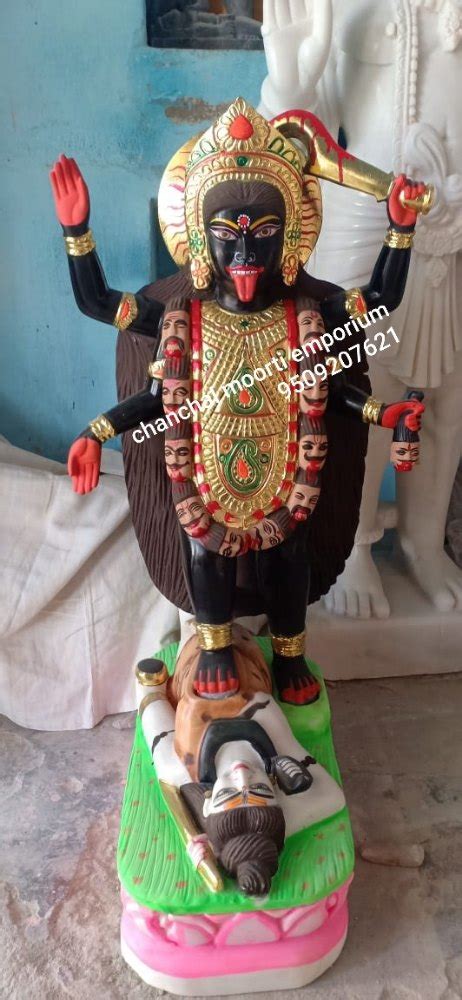 Painted Hindu Black Marble Kali Mata For Temple Size 3 Feet At Rs 55000 In Jaipur
