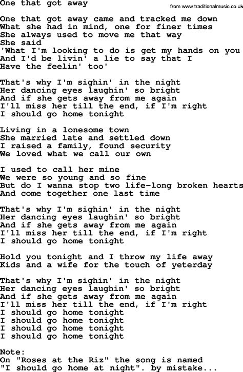 One That Got Away By The Byrds Lyrics With Pdf